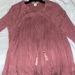 Pink Flow Shirt alight sparkle to the shirt by Rachel Zoe - LARGE